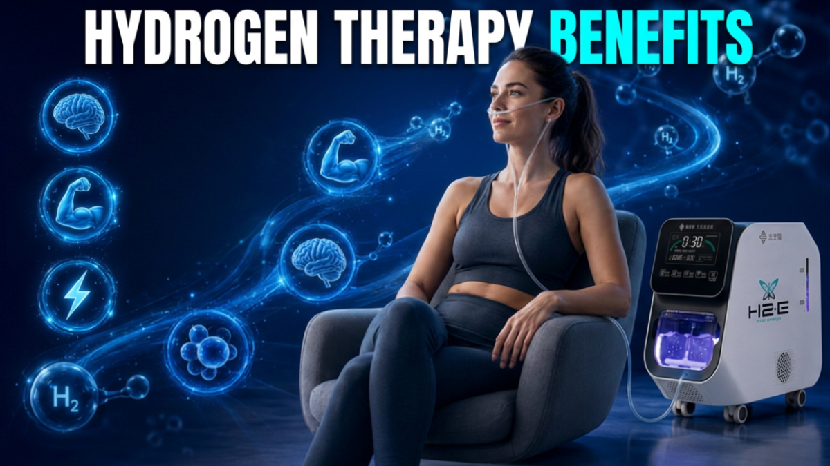 Woman using an H2=E hydrogen