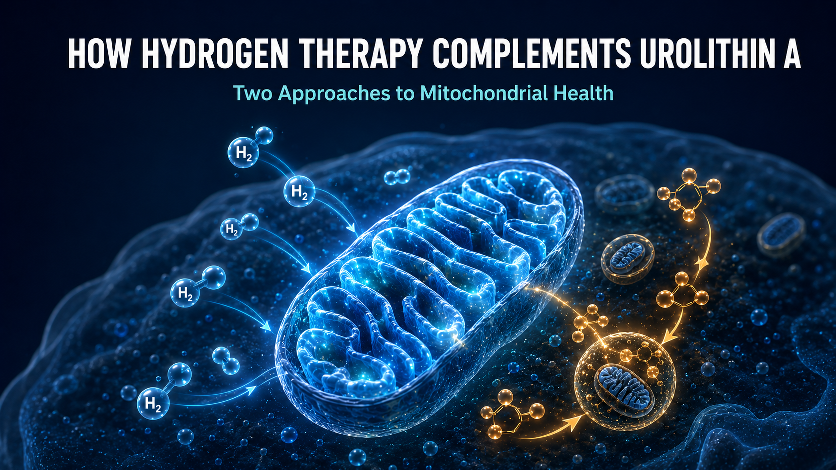 How could molecular hydrogen complement urolithin A in supporting mitochondrial health? Discover how these two approaches influence different—but potentially complementary—cellular pathways.